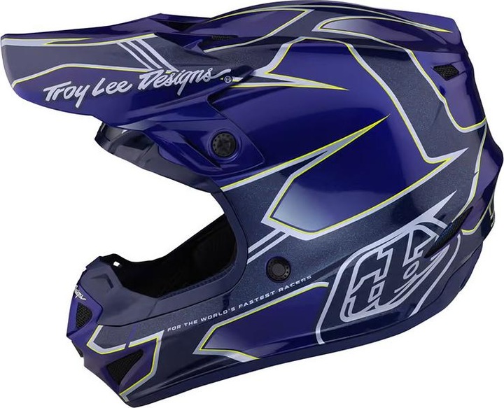 Produktbild Troy Lee Designs SE4 Polyacrylite MIPS Helm, Matrix, blue, L | 58-59cm (58 - 59 cm)
