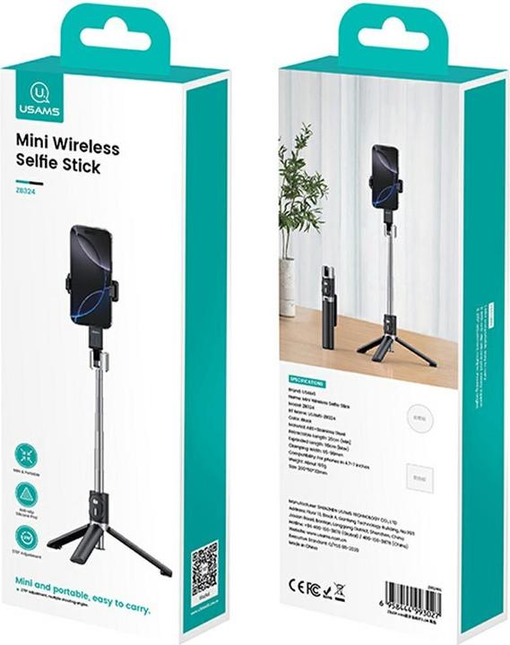 Actual product image Usams Selfie Stick ZB324 Mini Wireless czarny