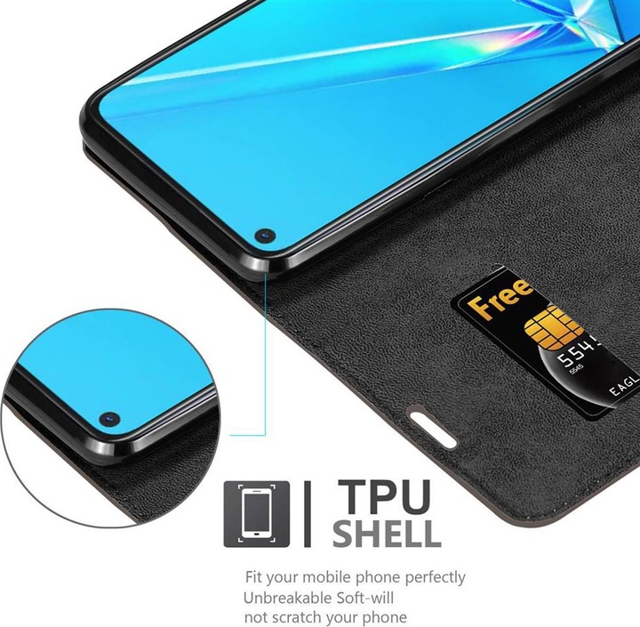 Actual product image Cadorabo Book Invisible Magnet Cover (Oppo A92)
