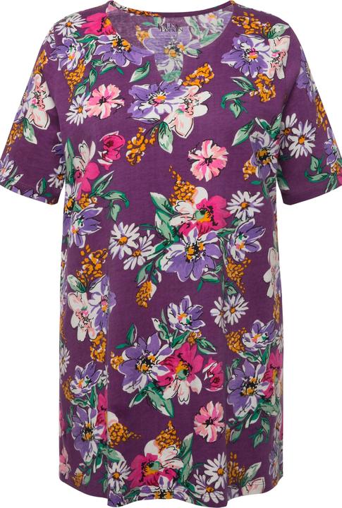Produktbild Ulla Popken Longshirt, Blüten, A-Linie, Tunika-Ausschnitt, Halbarm (58)