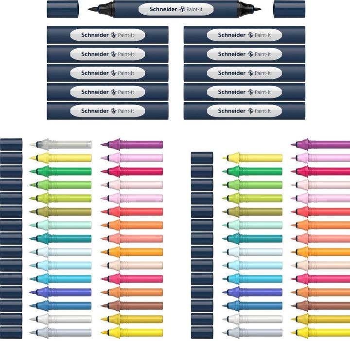 Schneider Paint-It 040 72 parts Brush-Pens assorted colours (72x)