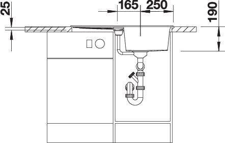 Produktbild Blanco Metra 45 S (Einbauspüle, 78 cm, 50 cm)