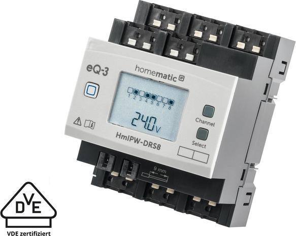 EQ-3 HomeMatic IP Wired Schaltaktor 8-fach HmIPW-DRS8 (Schaltaktor)