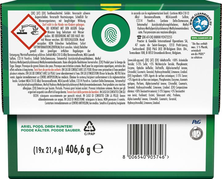 Produktbild Ariel All-in-1 Pods (19 Waschgänge)