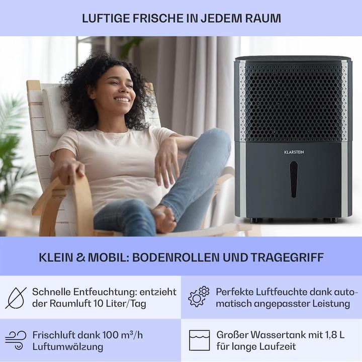 Immagine prodotto Klarstein Deumidificatori e purificatori d'aria (20 m², 10 l/24h)