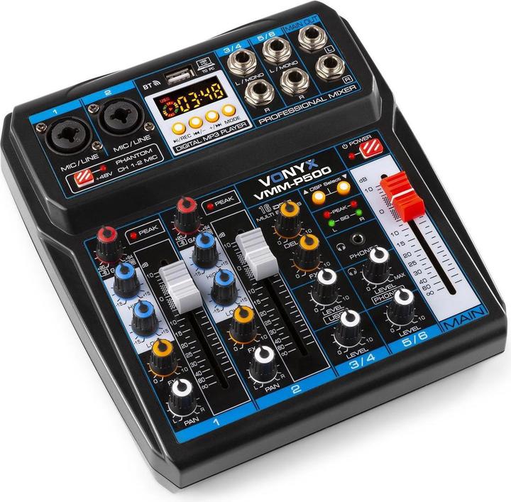 Actual product image Vonyx Mixer VMM-P500 (Studio- and Livemixer)