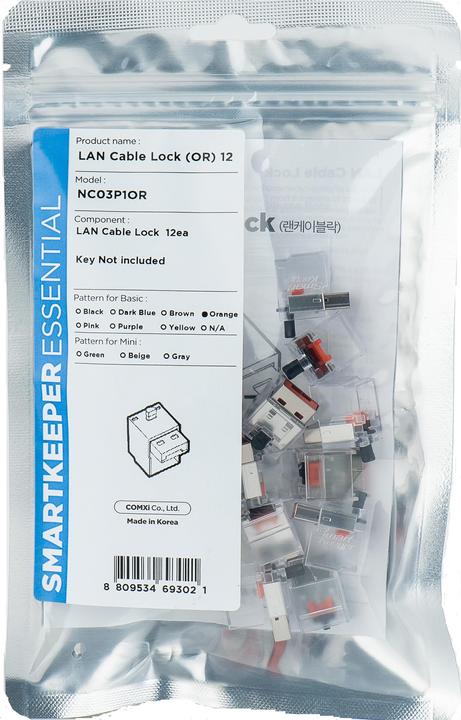 Smart Keeper Basic LAN Cable Lock orange 12 pcs.