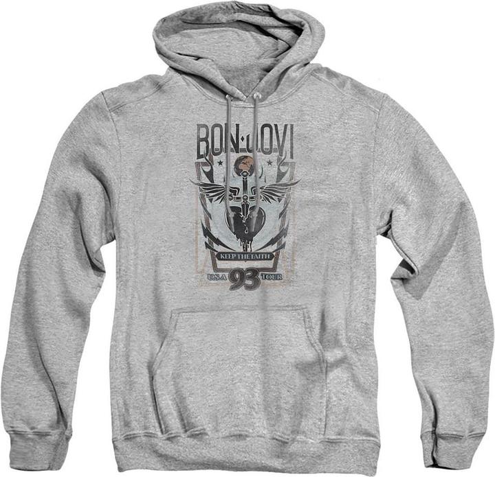 Produktbild Bon Jovi Keep The Faith Kapuzenpullover meliert (L)