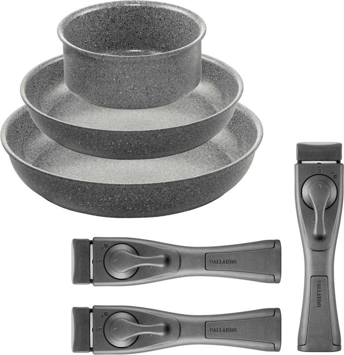 Actual product image Ballarini 6-piece Torre pan set 16 + 24 + 28cm (Pot, Aluminium)