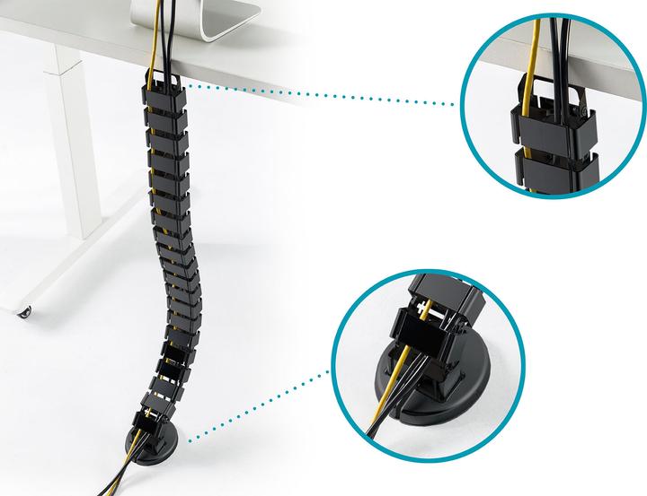 Immagine prodotto Digitus Passacavo flessibile con lunghezza adattabile (Tubo cavi, 130 cm)