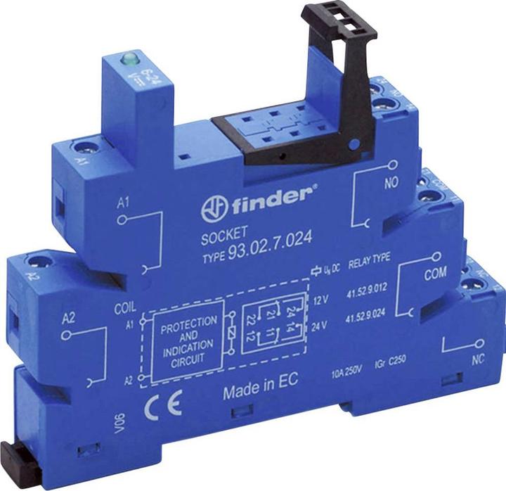 Actual product image Finder 93.02.7.024.0 Relay socket (L x W x H) 77.1 x 14 x 89.7 mm 10 pcs.
