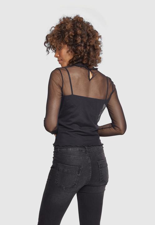 Produktbild Urban Classics Ladies Double Layer Mesh L/S (XL)