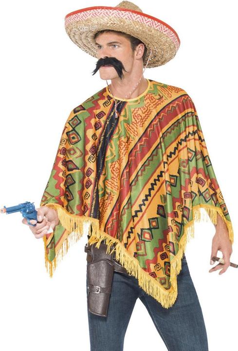 Produktbild Smiffys Mexikaner Poncho und Bart (One Size)