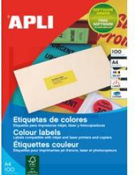 Productafbeelding Apli Adresetiketten, 70 x 31 mm, geel