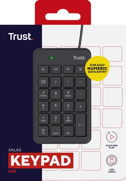 Image du produit Trust Xalas (Pavé numérique, Filaire)