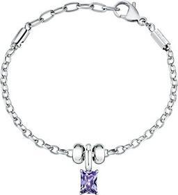 Morellato - Charming steel bracelet with purple zircon Drops SCZ1370