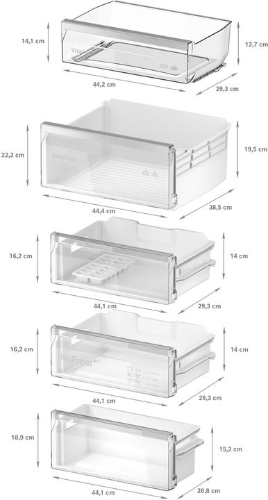Actual product image Bosch Hausgeräte BOSC built-in fridge-freezer combination (290 l)