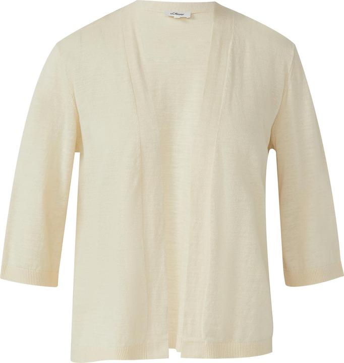 Produktbild s.Oliver Strickjacke Feinstrickcardigan aus Baumwolle mit 3/4-Ärmeln (38)