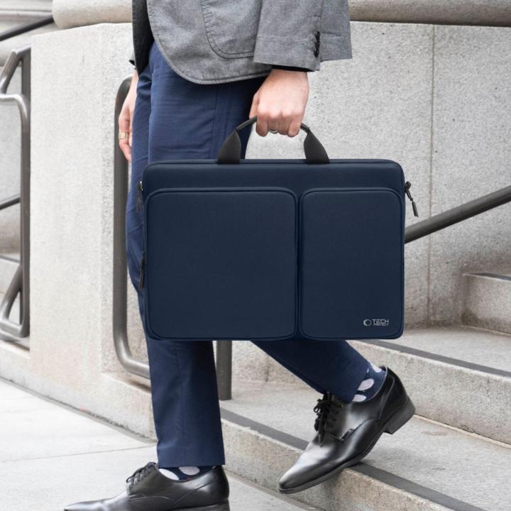 Image du produit Tech-Protect Defender Bag for 17 Laptop - Navy Blue (17")