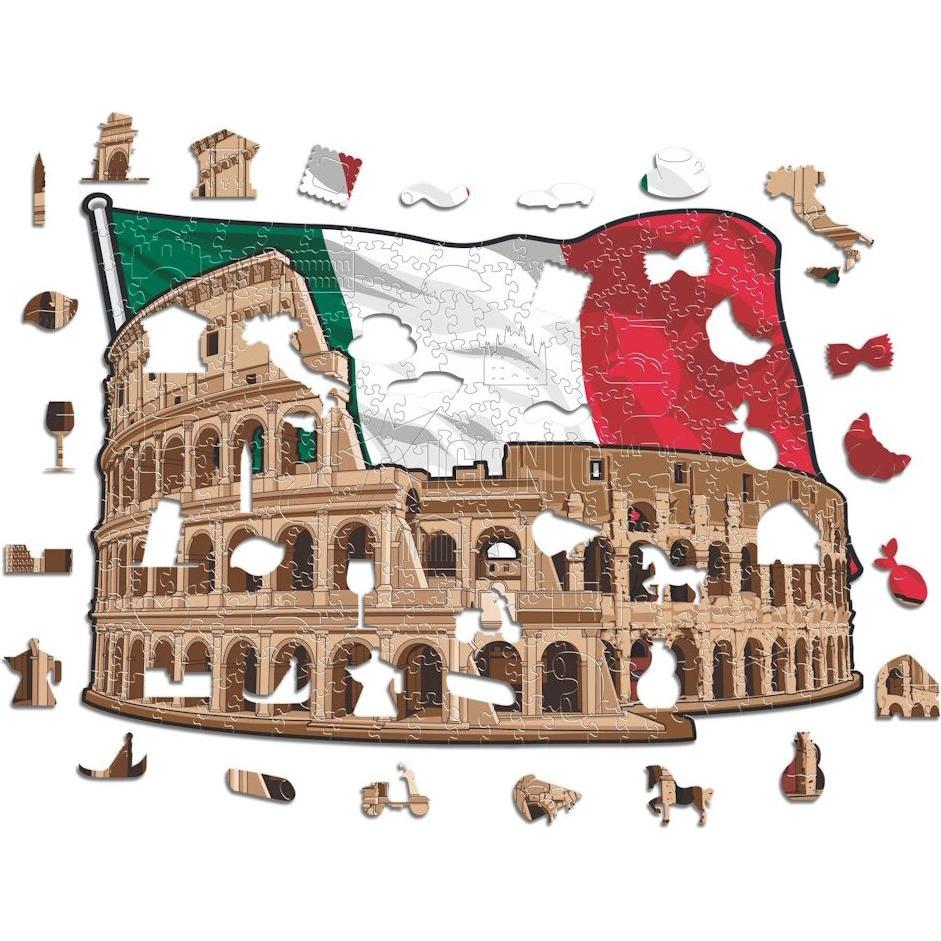Iconic Kolosseum in Rom - Monument Holz Puzzle Grösse S (150 Teile) (150 Teile)