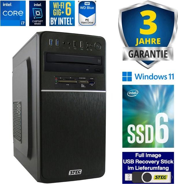 Actual product image STEG PC Home Station 80 V (CH, i7, 16GB, 512GB SSD, 3TB HDD, Intel UHD, W11H) (Intel Core i7-11700)