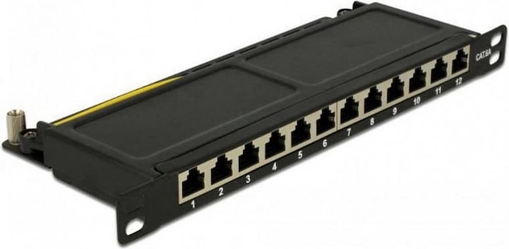 Delock 12-Port 10" Patchpanel Cat.6A geschirmt