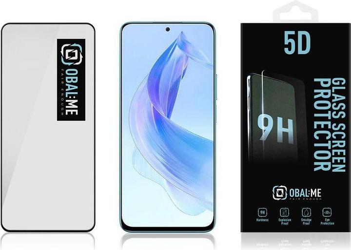Actual product image - OBAL:ME 5D Glass Screen Protector for Honor 90 Lite Black (1 pcs., Honor 90 Lite)