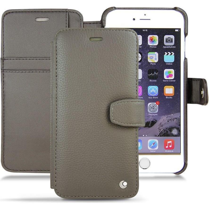 Noreve Lederschutzhülle Wallet (Apple iPhone 6), Smartphone Hülle, Grau