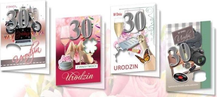 Top Graphic Biglietto B6 con adesivo 30° compleanno (10 pezzi) MIX (10 pz.)