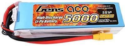 Actual product image Gens Ace RC Battery LiPo 5000 mAh 18.5 V 60 C (18.50 V, 5000 mAh)