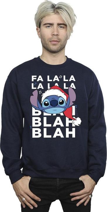 Actual product image Disney Mens Lilo And Stitch Christmas Blah Blah Blah Sweatshirt (L)