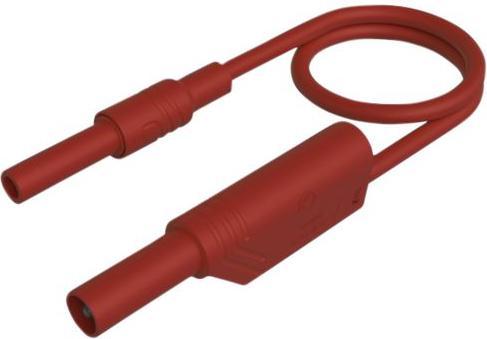 Hirschmann Test & Measurement Messleitung, Stecker, 4 mm - Buchse, 4 mm, Rot, Messing, vernickelt, 250mm