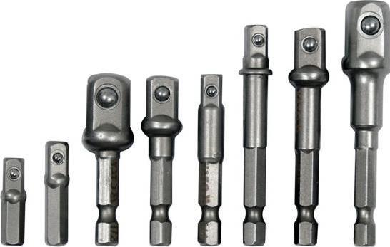 Actual product image Toya Set Of Hexagonal Adapters For Socket 8 Pieces. (1/4")