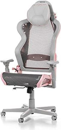 DXRacer Air R1S Gaming Chair, grau/pink/grau