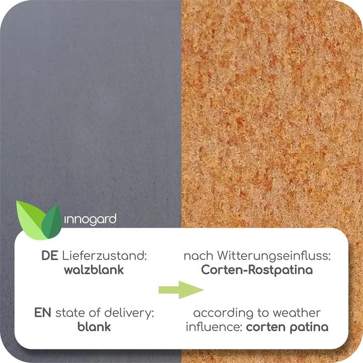 Actual product image Innogard Rasenkantenband Corten 15 x 0,1 cm - 10 m Länge (1000 cm)