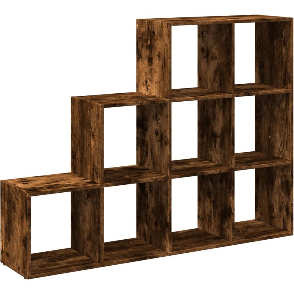 VidaXL, Regal, Raumteiler Bücherregal Standregal Treppenregal 3 Stufen Räuchereiche (137.5 x 29 x 103.5 cm)