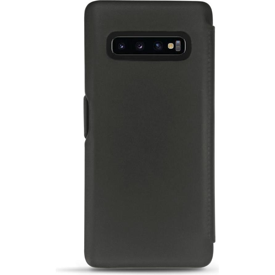 Thumbnail - Noreve Lederschutzhülle horizontal (Samsung Galaxy S10), Smartphone Hülle, Schwarz