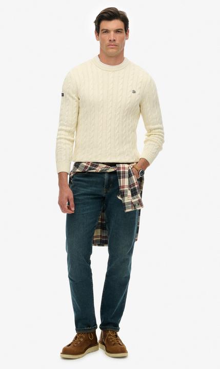 Produktbild Superdry Baumwoll-Kabelmuster-Crew-Pullover (S)