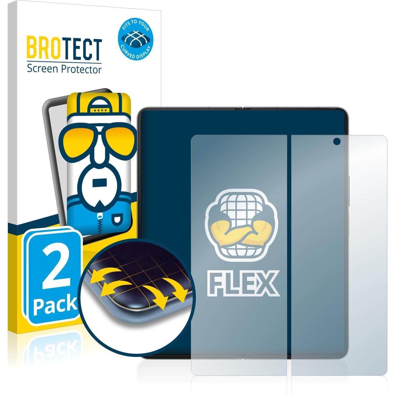 BROTECT Full-Cover Displayschutz (2 Stück, Samsung Galaxy Z Fold4), Smartphone Schutzfolie, Transparent