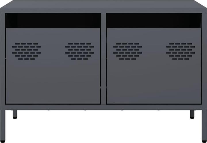 Produktbild vidaXL TV Schrank Fernsehtisch Fernsehschrank Lowboard TV Möbel Anthrazit Stahl