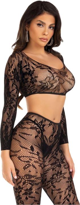 Actual product image Leg Avenue Set Aus Kurzem Oberteil Und Strumpfhose (One size)