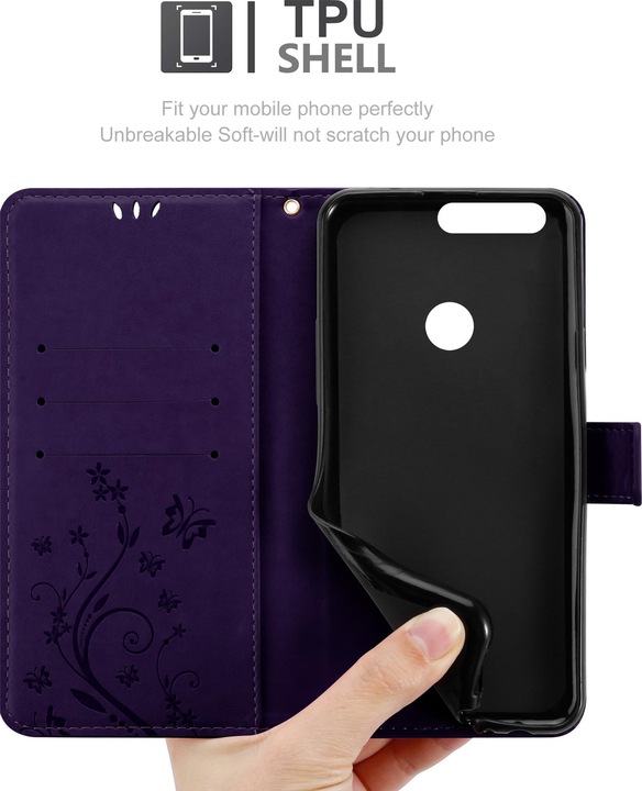 Produktbild Cadorabo Flower Book Cover (Honor 8, Honor 8 Premium)
