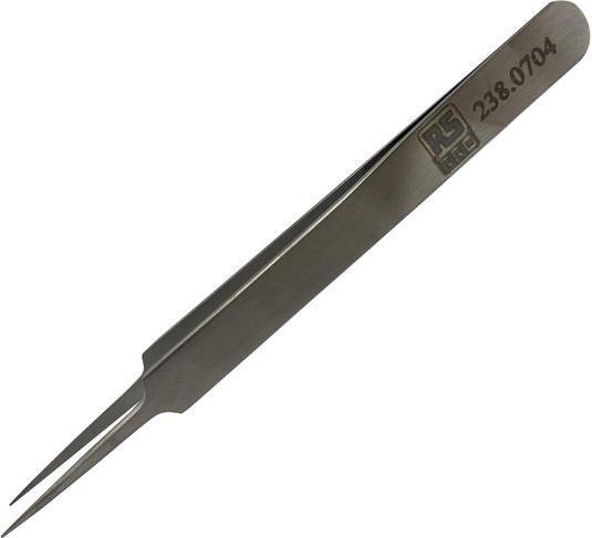 Produktbild RS PRO 5SA Austenitstahl Pinzette, 110 mm, Spitze, Spitze Extrafein, Spitz Zulaufend Antimagnetisch