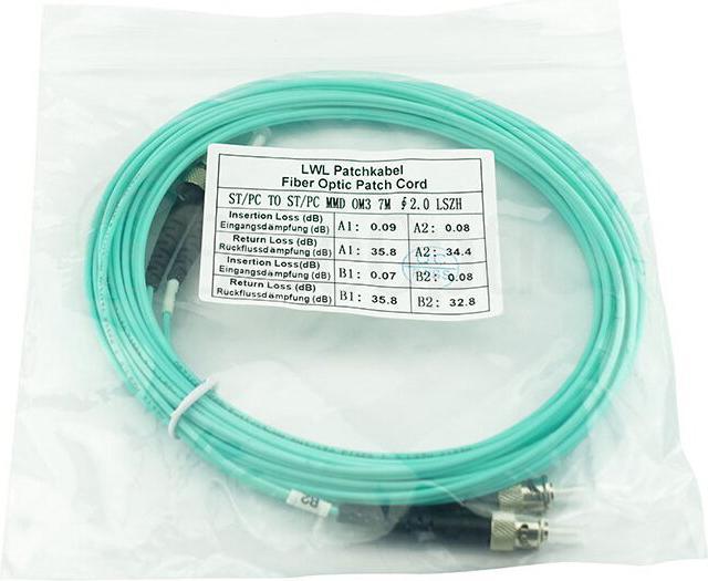 Actual product image BlueOptics Duplex fibre optic patch cable ST-ST multimode OM3 20 metres (20 m)