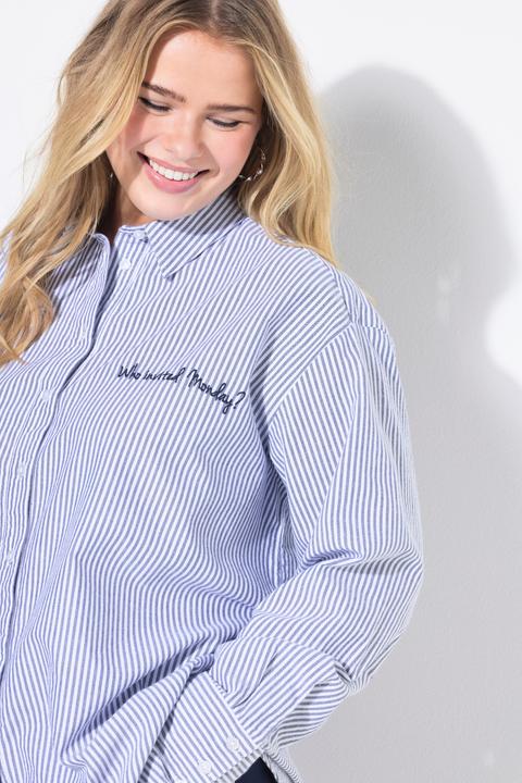 Immagine prodotto Studio Untold Camicia dal taglio oversize con righe e ricami (54)