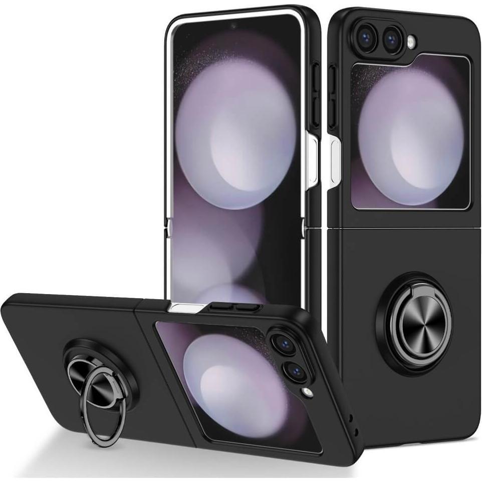 Thumbnail - Cover-Discount Galaxy Z Flip6 - 360-grad Schutzhülle mit Kickstand (Samsung Galaxy Z Flip6), Smartphone Hülle, Schwarz