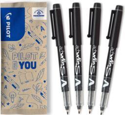 Pilot FlowPack V-Sign Pen schwarz x4 (Nero, 4 x)