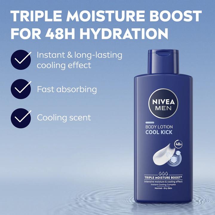 Produktbild NIVEA - Cool Kick for Men 400 ml (Körperlotion, 400 ml)