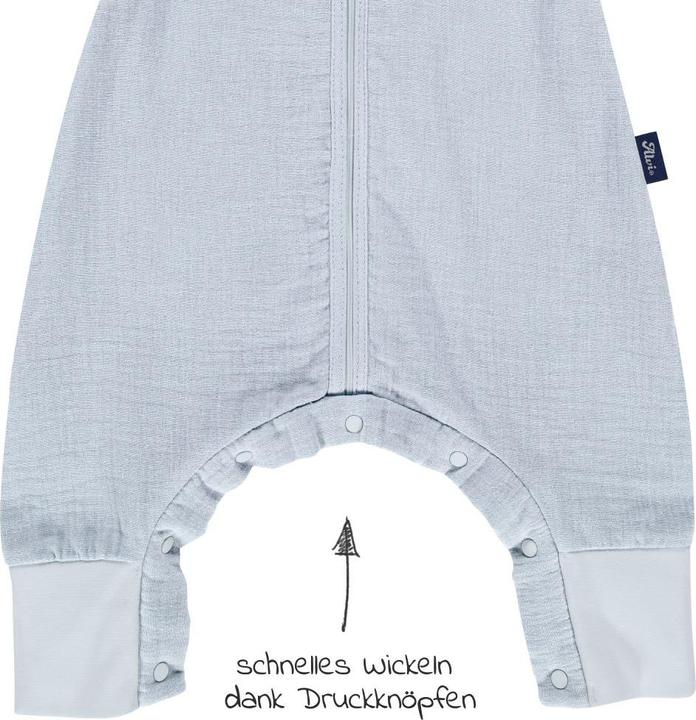Produktbild Alvi Schlafsäcke Sommer-Schlafsack mit Füssen Musselin / Sleep-Overall (90 cm, 0.5 TOG, Sommer)