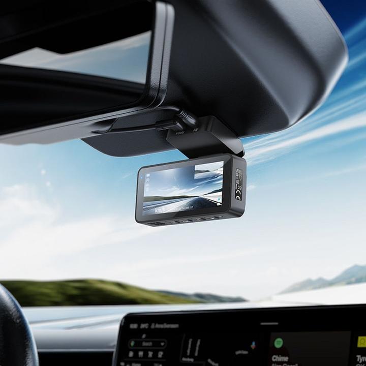 Produktbild Hoco Dash + Rear Camera DV12, 2K, Wi-Fi, GPS, 3.69inch LCD, Black (GPS-Empfänger, WLAN, 2K)